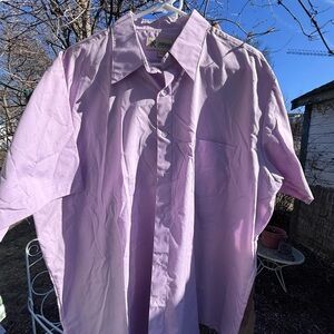 Vintage Haband Classic Men's Lavender Button-Up Shirt 17” neck